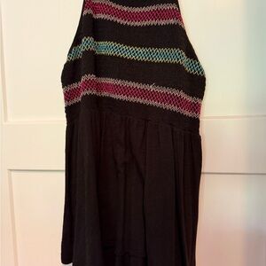 Torrid Black Top with Multicolor Stitching